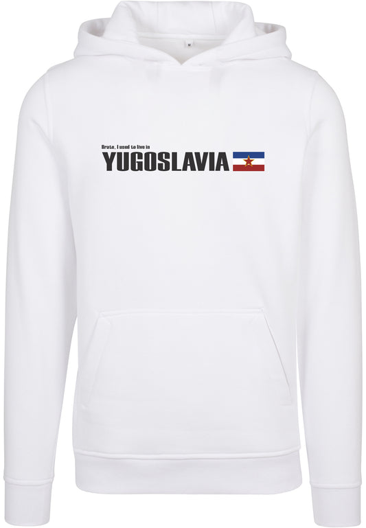"Brate, I Used To Live In Yugoslavia" Hoodie White